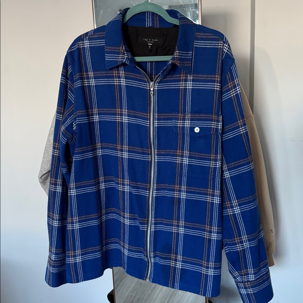 Rag & Bone Plaid Blue Jacket